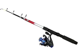 Telescopic Rod - Heavyweight Sensitive Fishing Rod, Tournament Quality Spinning Fishing Rod | Fishing Rod Set with Reel 210Cm