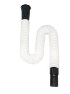 SBD Flexible PVC Waste Pipe Drain Hose/Outlet Tube Connector for Basin Downcomer (Black) - Pack of 2