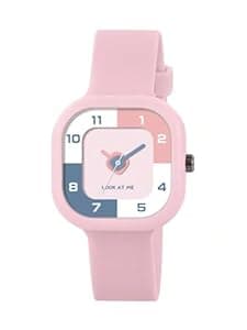 Shocknshop Square Analouge Wrist Watch for Kids Girls & Boys | School Watch | Unbreakable Silicone Strap |Best Birthday Gift | Best Return Gift | Perfect for 3-12 Years -W329