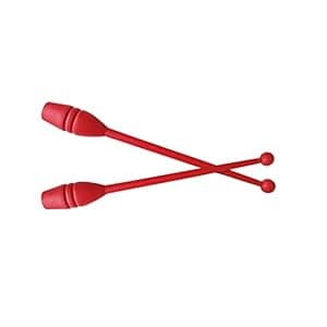 GISCO Rhythmic Gymnastic Club | Competition Gymnastic Clubs | Set of 2 (Red, 44 CM)