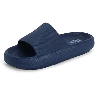 DOCTOR EXTRA SOFT Men's Classic Ultra Soft Sliders/Slippers with Cushion FootBed for Adult | Comfortable & Light Weight | Stylish & Anti-Skid | Waterproof & Everyday Flip Flops for Gents/Boys D-504