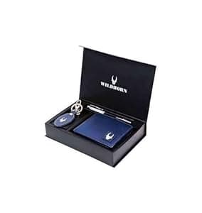 WildHorn Gift Hamper for Men I RFID Protected Leather Wallet, Keychain & Pen Combo Gift Set I Gift for Friend, Boyfriend,Husband,Father, Son etc