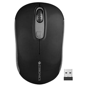 ZEBRONICS Dash Pro 2.4GHz Wireless Mouse, Upto 1600 DPI, 3 Level DPI, High Precision, Power Saving Mode, Comfortable & Lightweight, for Mac | Laptop | Computer (Grey)