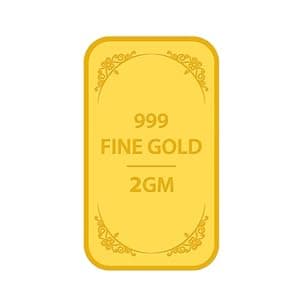 Muthoot Pappachan Swarnavarsham 24K (999) Yellow Gold Bar 2 Gm