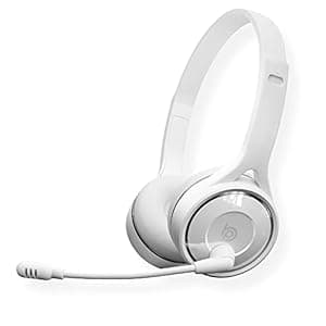 BigPassport Bluetooth Wireless Headset with Mic | Skype, Zoom Calls & Call Centre Headphone for PC & Laptop | Model: Pro-Air_BP30 White