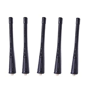 RENMAX Antenna for Two Way Radio Walkie Talkie UHF 400-470 MHz Black (Pack of 5)