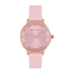 French Connection Leather Analog Pink Dial Women's Watch-Fcn00035H