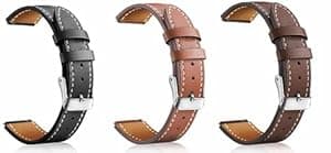 ADAMO Universal genuine leather Strap Suitable for all watches (for replacement to titan, timex etc.) and 20/22 MM Smart Watches ST-32