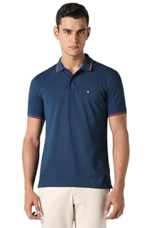 Van Heusen Men's Solid Polo T Shirt