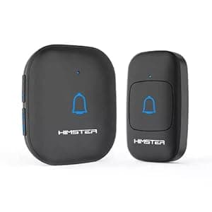 Himster Wireless Doorbell, Waterproof Door Bell Chime Kit Alarm for Home at Upto 1000 Feet Range Operating with 56 Melodies, LED Flash, 7 Levels Adjustable Volume (Black 1 Transmitter & 1 Receiver)