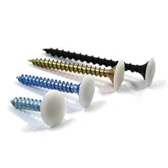 ALPHA 500 Pcs PVC Self-Tapping Screw Cap Cover for home. Office Industrial- Roofing & Insulation(self Drilling)-White