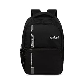 Safari Quill Large Laptop Backpack 26 Ltrs Water Resistant Fabric - Black