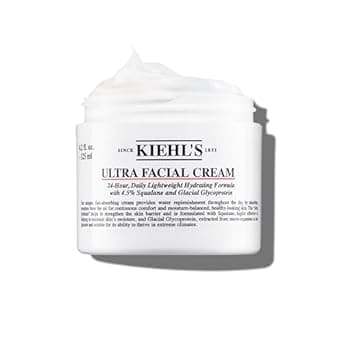 Kiehl's Ultra Facial Cream, with 4.5% Squalane to Strengthen Skin's Moisture Barrier, Skin Feels Softer and Smoother, Long-Lasting Hydration, Easy and Fast-Absorbing, Suitable for All Skin Types