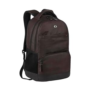 Gear Vintage2 28L Medium Faux Leather Water Resistant Anti Theft Laptop Backpack/Office Backpack for Men/Women - Brown