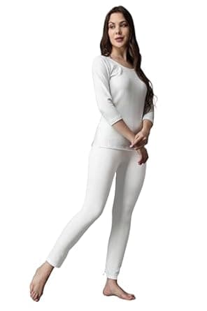 FF Winter Wear Thermal Upper Vest and Bottom Lower Warmer Combo for Women Long Johns Underwear Set