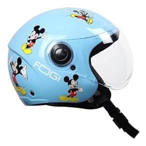 Kids Bike Helmet by Xinor Fogi ISI Certified Ages 6-14 Years Mickey Mouse Design - XS (Blue)