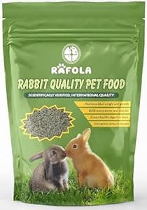 RAFOLA Premium Rabbit Food-High Fiber Blend With Alfalfa, & Nutritious Vegetables-All Natural Pellets For Adult Rabbits, 1 Kg