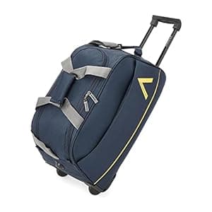 Aristocrat Cadet Polyester 52 Cms Wheel Travel Duffle Bag (Blue), 30 Centimeters