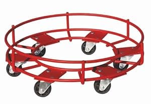 Familia Steel Cylinder Trolley with Wheels Heavy Duty | 6 Wheels Gas Trolly - Lpg Cylinder Stand, Kitchen Gas Trolly (Red,1.25 kg) (Pack of 1)