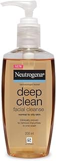 Neutrogena Deep Clean Gentle Facial Cleanser | 2x Glycerin & Cleansing Agent | Alcohol-Free | Dermatologist Tested | Normal to Oily Skin | For Men and Women | 200ml