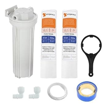 AMPEREUS pre filter Housing Kit with 2 spun filter suitable for all kind of RO/UV/UF water purifier