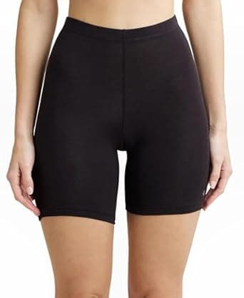 Jockey 1529 Women's High Coverage Super Combed Cotton Elastane Stretch Mid Waist Shorties with Concealed Waistband