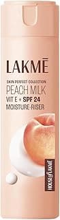 LAKMÉ Peach Milk Moisturizer SPF 24 Sunscreen Lotion,Locks Moisture For 12 Hrs,Sun Protection,120 ml