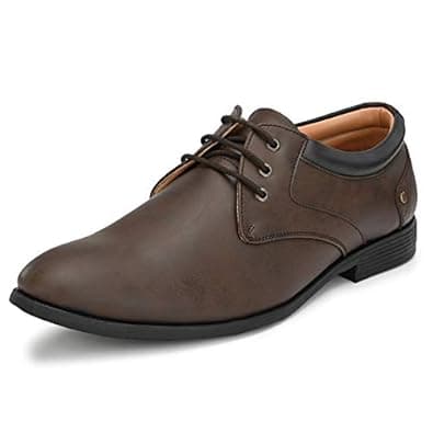 Centrino Mens 7956 Formal Classic Derby Lace-Up Formal Shoes for Office, Party,Wedding | Dress Shoes | Extra Cushioning Insole | Lightweight & Comfortable