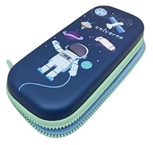 Umadiya 3D Cover Eva Space Astronaut Theme Pencil Case Large Capacity Pencil Pouch Bag Compass School Pouch Organizer For Students Kids Stylish Pen Holder Pouch Stationery Box - Canvas, Multicolor