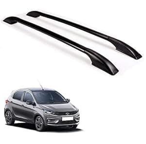 Car Non-Drilling Metal Roof Rail Black Set Suitable for Tata Tiago