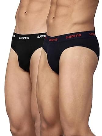 Levi's Men's Cotton Style #009 Neo Regular Fit Solid Brief (Pack of 2)