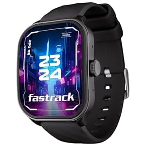 Fastrack Limitless Fs1 Pro Smartwatch|1.96" Super Amoled Arched Display with High Resolution of 410X502|Singlesync Bt Calling|Nitrofast Charging|110+ Sports Modes|200+ Watchfaces, Black