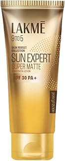 LAKMÉ Sun Expert Spf 30 Pa++ Super Matte Lotion Sunscreen, Lightweight, Non Sticky,100Ml, For Normal Skin Type