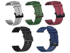 IIK COLLECTION 22mm Metal Strap and Silicone Strap for Smart Watches| combo pack of strap Compatible with Noise, Boat Xtend, Pebble, Boat, Boat Flash, Noise Color fit,Ultra Smart Watch & All Watches