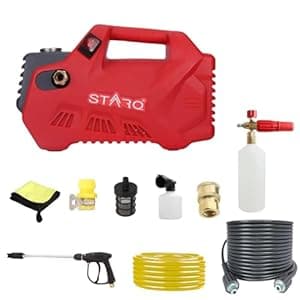 STARQ W8 Combo | 280 Bar 2800W | Heavy Duty High Pressure Washer for Car, Bike, Home with 1Ltr Professional Snow Foam Lance | Red