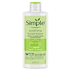 Simple Kind to Skin Soothing Facial Toner 200ml | Keeps skin toned & refreshed and restores the skin's natural PH level | For All Skin types