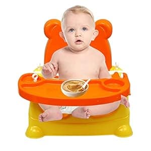 Goyal's 6-in-1 Baby Booster Seat Cum Swing with Feeding Tray - Orange