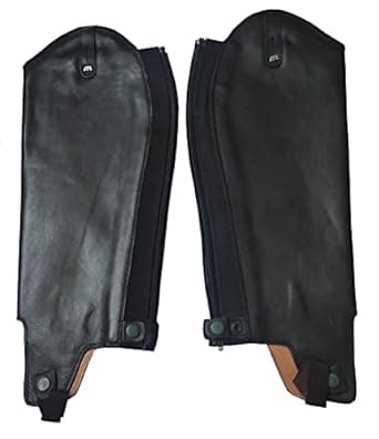 Unisex Leather Half Chaps for Horse Riding