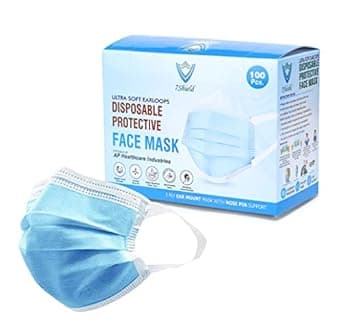 7Shield Disposable Surgical 3Ply Unisex Mask - Ultra Soft Fabric Wide Ear Loop, Comfortable, Inbuilt Plastic Coated Nose Pin, CE and ISO Certified, Convenient Box Pack (Medical Blue Color)