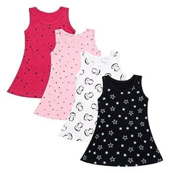 CLAP Baby Girl's Midi Dress (Pack of 4)