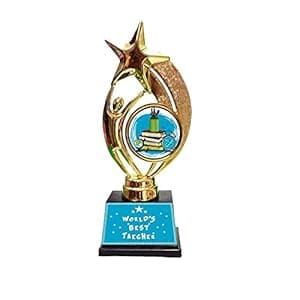 Tuelip Trophy Gift for World's Best Teacher I Birthday Gift I Teachers Day Gift