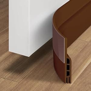 Door Draft Stopper Under Door Draft Blocker Insulator Door Sweep Weather Stripping Noise Stopper Strong Adhesive Door Stops of Rubber (1 METER, BROWN)