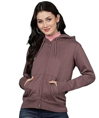 Alan Jones Clothing Women's Cotton Hooded Neck Sweatshirt