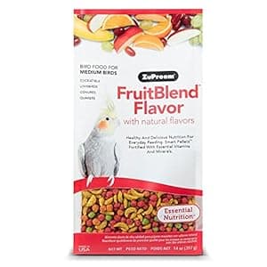 ZuPreem Fruitblend Flavor With Natural Flavors Avian Diets Medium Dry Bird Food For All Life Stages - 397Gm, 1 Count