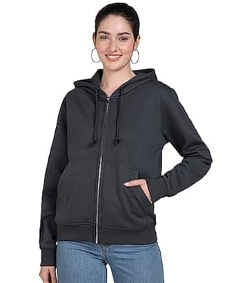 Alan Jones Clothing Women's Cotton Hooded Neck Sweatshirt