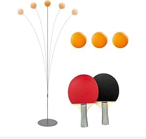 Toy Imagine Deluxe Ping Pong Training Set Improve Your Table Tennis Skills at Home with Two Professional Grade peddles, 4 Ball, 1 Flexible Rod & Ping Pong Training Metal Base