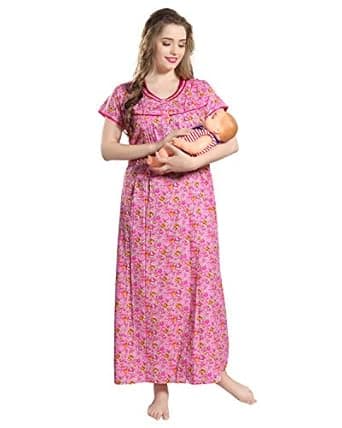 Av2 Women's Cotton Floral Maxi Nighty