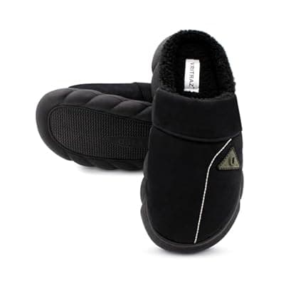 VRITRAZ Plush Winter Slipper, House Slipper, Flat Chappal, Warm Slippers For Boys and Mens