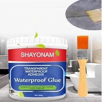 SHAYONAM Pack Of 1 Waterproof Adhesive Glue, 300gm, with Brush, Transparent, for Roof Leakage, Crack Seal, Water Leakage Solution, Waterproofing for Pipe, Wall, Tiles/*-