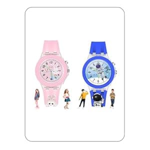 SPIKY 3D Cartoon Kids Analog Watch with LED Luminous 7 Multicolour Glowing Disco Light | 3D Unique Cute Cartoon on Belt | Unbreakable Silicone Strap | Childrens Best Unisex Birthday Return Gift | Suitable for boys and girls of Age 3-13 Years